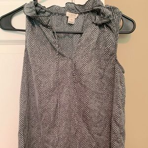 J crew ruffle shirt top 00 xs